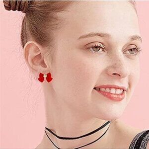Exquisite Bowknot Earrings | Resin & 925 Sterling Silver | Dainty Gift for Women